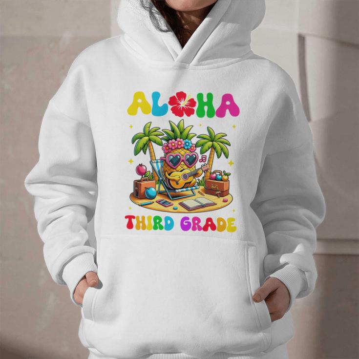 Aloha Third Grade Pineapple Hawaii Back To School Kids Girl Performance Graphic Youth Hoodie