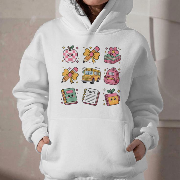 Back To School Coquette Bow First Day Of School Toddler Girl Graphic Youth Hoodie Back To School Coquette Bow First Day Of School Toddler Girl Graphic Youth Hoodie