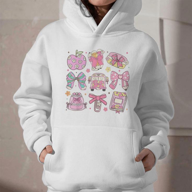 Back To School Coquette Bow Pencil School Students Girls Graphic Youth Hoodie Back To School Coquette Bow Pencil School Students Girls Graphic Youth Hoodie