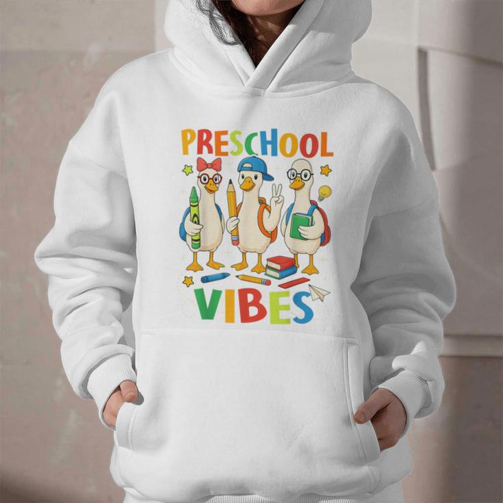 Back To School Cute Goose Preschool Vibes Girls Boys Graphic Youth Hoodie Back To School Cute Goose Preschool Vibes Girls Boys Graphic Youth Hoodie