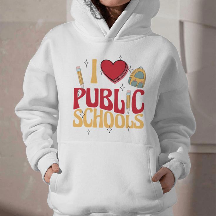 Back To School Education I Love Public Schools Graphic Youth Hoodie Back To School Education I Love Public Schools Graphic Youth Hoodie