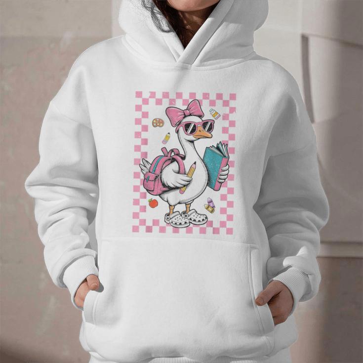 Back To School Goose First Day Of School Boy Girl Graphic Youth Hoodie Back To School Goose First Day Of School Boy Girl Graphic Youth Hoodie
