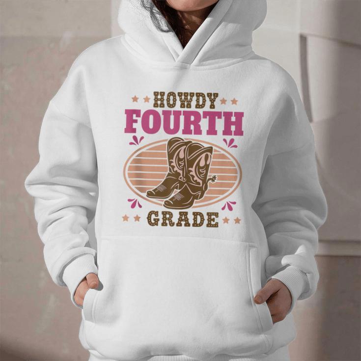 Back To School Howdy Fourth Grade Girls Graphic Youth Hoodie
