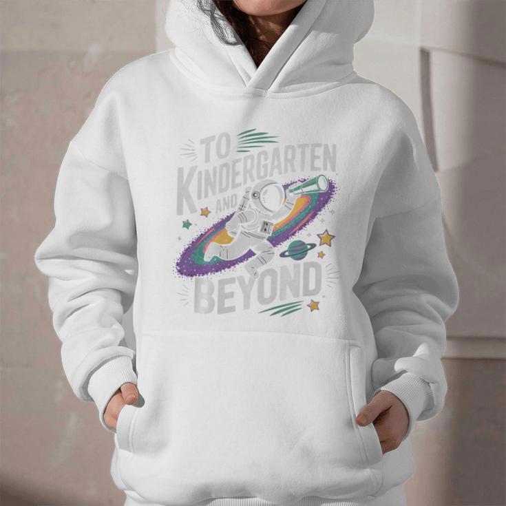Back To School To Kindergarten And Beyond Astronaut In Space Premium Tri-Blend Graphic Youth Hoodie