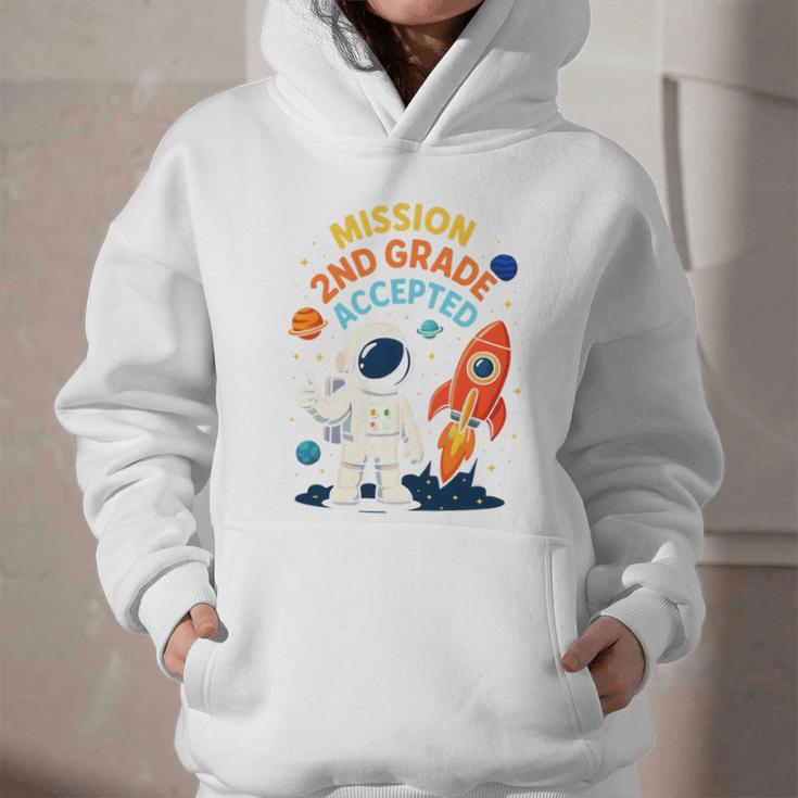Back To School Mission Second 2nd Grade Accepted Astronaut Premium Tri-Blend Graphic Youth Hoodie