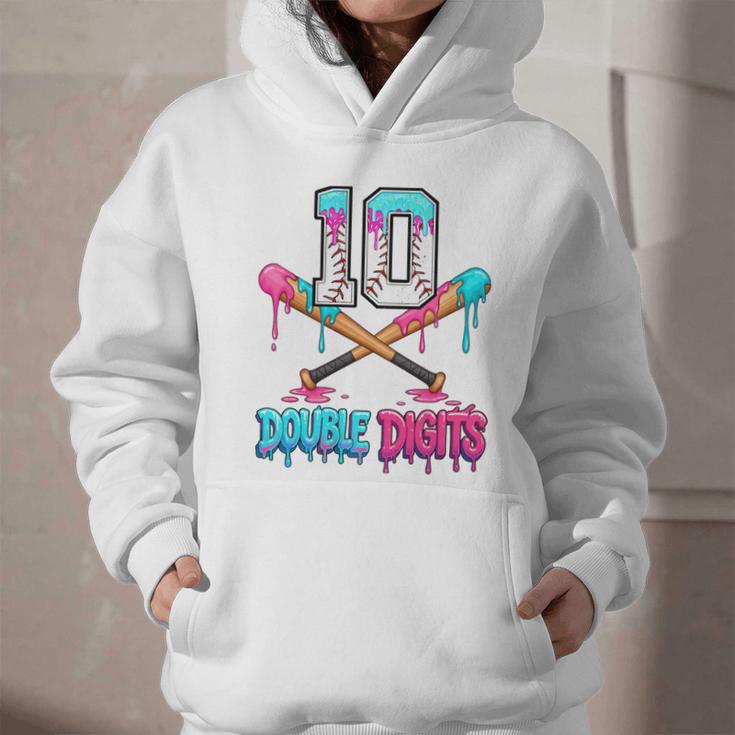 Baseball 10 Year Old Ice Cream Drip 10th Bday Double Digits Graphic Youth Hoodie Baseball 10 Year Old Ice Cream Drip 10th Bday Double Digits Graphic Youth Hoodie