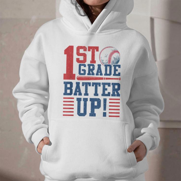 Baseball 1st Grade Back To School 1st Grade Batter Up Graphic Youth Hoodie Baseball 1st Grade Back To School 1st Grade Batter Up Graphic Youth Hoodie