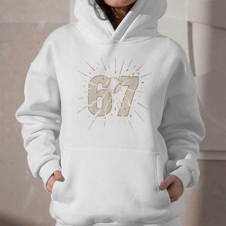 Baseball 67 Six Seven Meme Number Graphic Youth Hoodie Baseball 67 Six Seven Meme Number Graphic Youth Hoodie