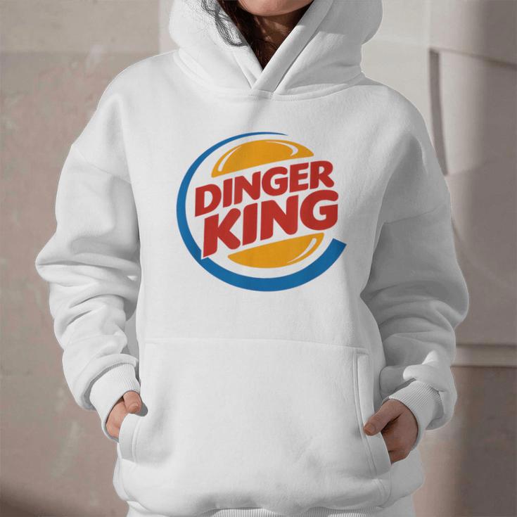 Baseball Dinger King Logo For Home Run Players And Fan Graphic Youth Hoodie