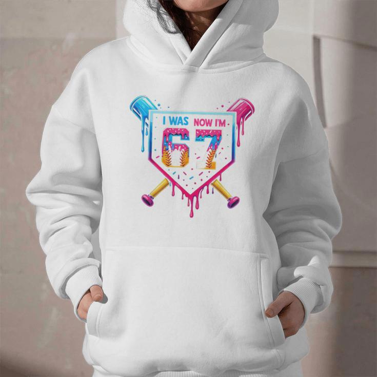 Baseball Drip I Was 6 Now I'm 7 67 Meme 7th Birthday Graphic Youth Hoodie Baseball Drip I Was 6 Now I'm 7 67 Meme 7th Birthday Graphic Youth Hoodie
