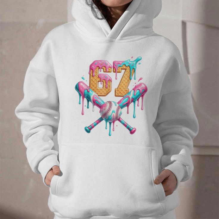 Baseball Drip 67 Six Seven Number 67 Player 67th Birthday Graphic Youth Hoodie Baseball Drip 67 Six Seven Number 67 Player 67th Birthday Graphic Youth Hoodie