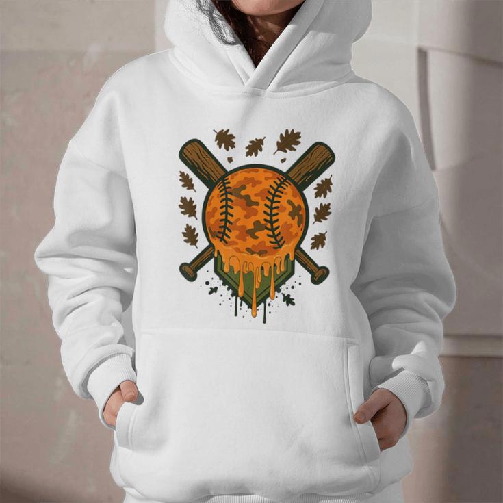 Baseball Drip Ice Cream Dripping Blaze Hunter Orange Camo Graphic Youth Hoodie Baseball Drip Ice Cream Dripping Blaze Hunter Orange Camo Graphic Youth Hoodie