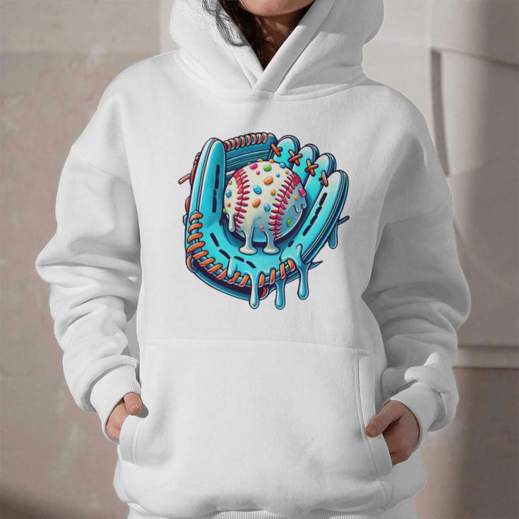 Baseball Drip Ice Cream Sprinkles Baseball Player Premium Tri-Blend Graphic Youth Hoodie