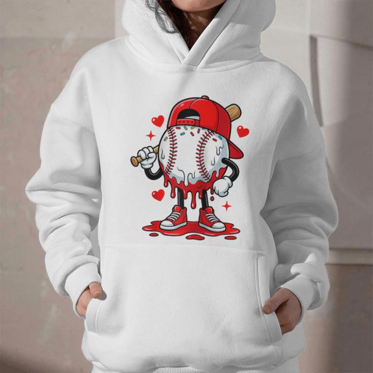 Baseball Drip Icecream Apparel Youth Boy Valentine Raglan Baseball Tee Graphic Youth Hoodie