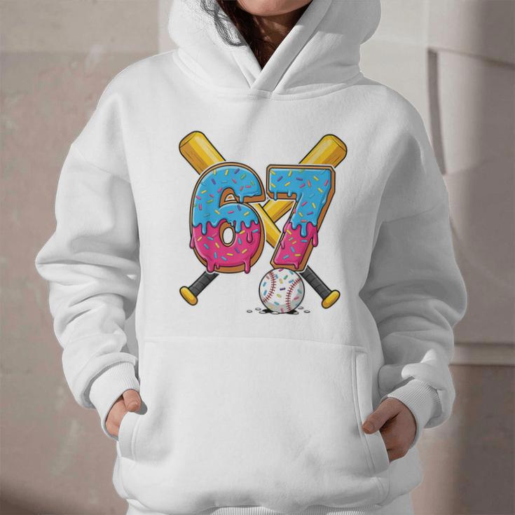 Baseball Drip Number 67 Player 67th Birthday Meme Gen Alpha Graphic Youth Hoodie