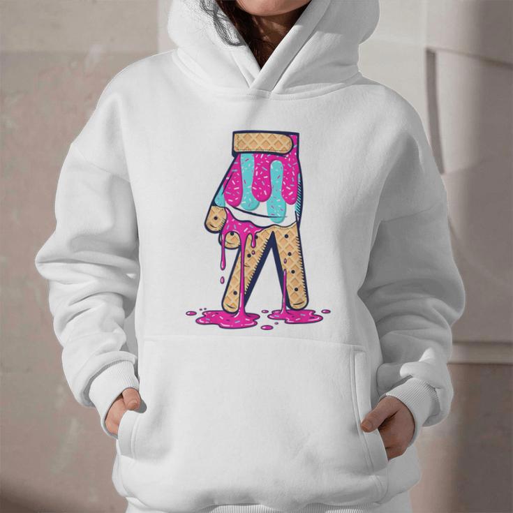 Baseball Ice Cream Drip Boys Glove Sprinkles Baseball Lover Graphic Youth Hoodie