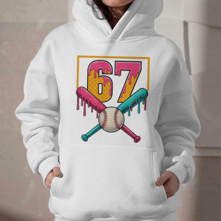 Baseball Ice Cream Drip Number 67 Player 67th Birthday Premium Tri-Blend Graphic Youth Hoodie Baseball Ice Cream Drip Number 67 Player 67th Birthday Premium Tri-Blend Graphic Youth Hoodie