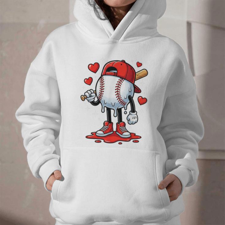 Baseball Ice Cream Drip Valentines Day Sports For Kids Boys Graphic Youth Hoodie Baseball Ice Cream Drip Valentines Day Sports For Kids Boys Graphic Youth Hoodie