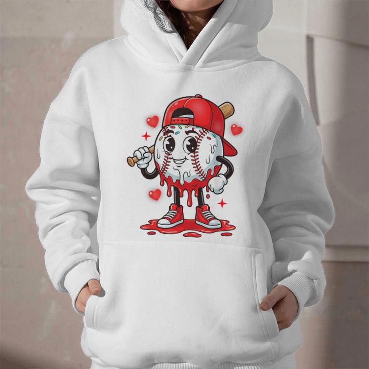 Baseball Ice Cream Valentine Dripping Game Day Men Boys Kids Graphic Youth Hoodie Baseball Ice Cream Valentine Dripping Game Day Men Boys Kids Graphic Youth Hoodie