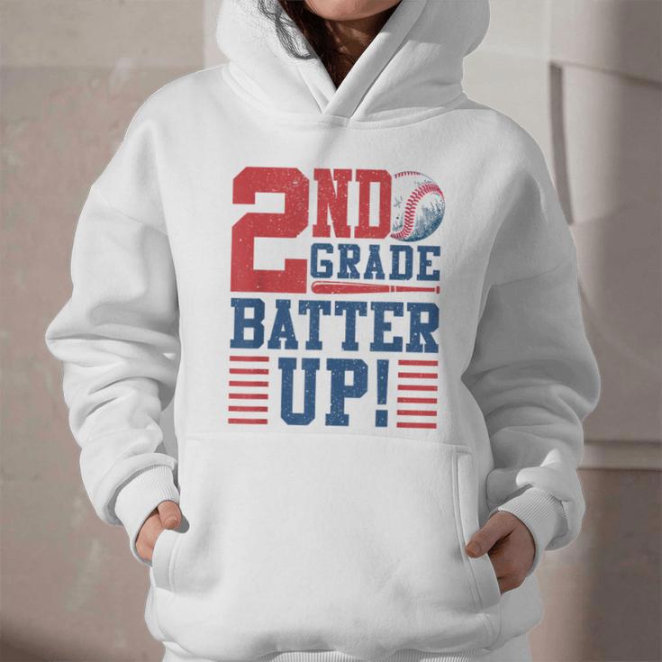 Baseball Second Grade Back To School 2nd Grade Batter Up Graphic Youth Hoodie Baseball Second Grade Back To School 2nd Grade Batter Up Graphic Youth Hoodie