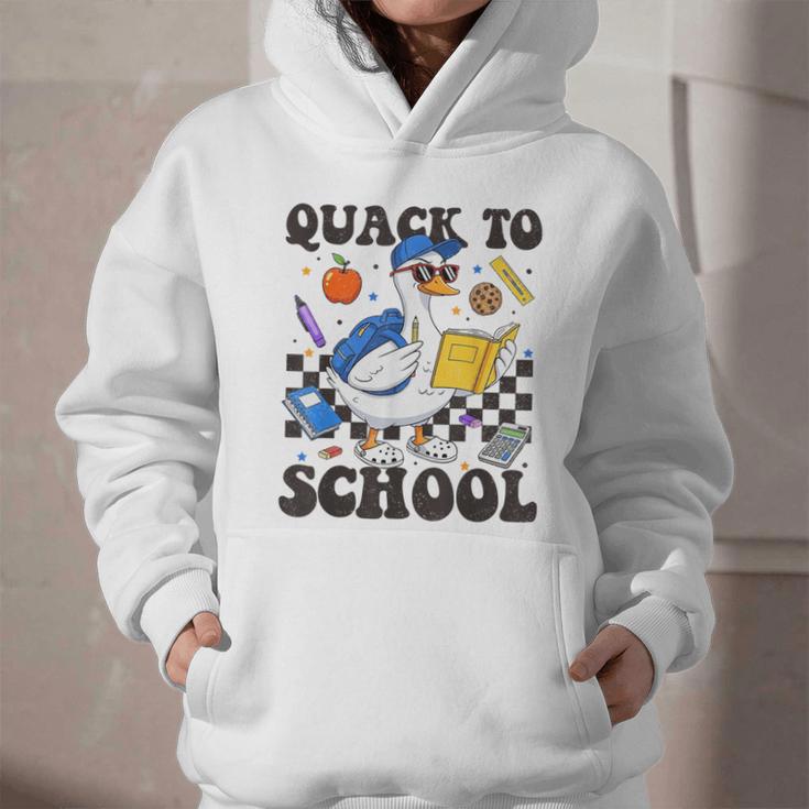 Boys Kid Back To School Goose Quackers Quack To School Graphic Youth Hoodie Boys Kid Back To School Goose Quackers Quack To School Graphic Youth Hoodie