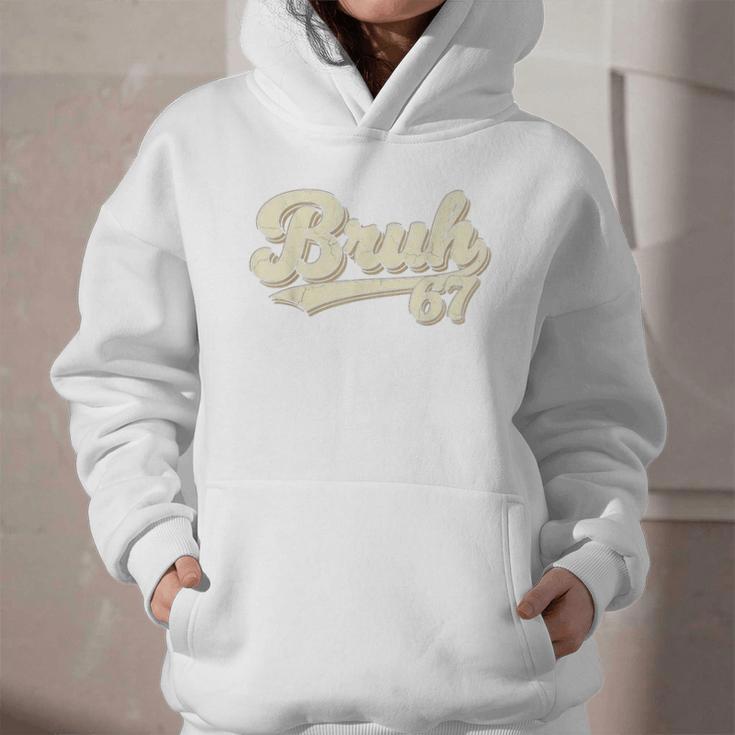 Bruh 67 Baseball Style Meme Slang Sports Number Graphic Graphic Youth Hoodie Bruh 67 Baseball Style Meme Slang Sports Number Graphic Graphic Youth Hoodie