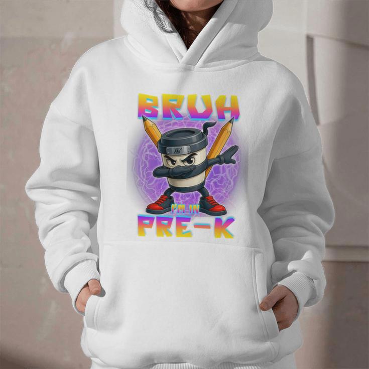 Bruh I'm In Pre-K Back To School Italian Brainrot Premium Tri-Blend Graphic Youth Hoodie