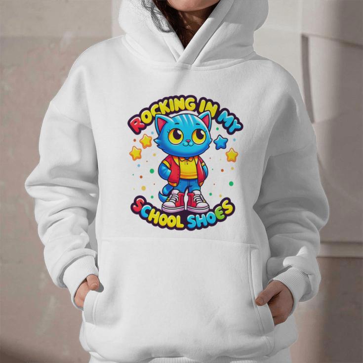 Cat Rocking In My School Shoes Fun Back To School Kids Boys Premium Tri-Blend Graphic Youth Hoodie Cat Rocking In My School Shoes Fun Back To School Kids Boys Premium Tri-Blend Graphic Youth Hoodie