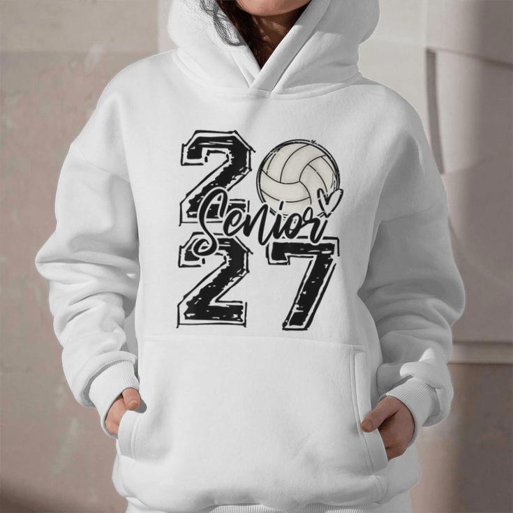 Class Of 2027 Volleyball Senior 2027 Back To School Graphic Youth Hoodie Class Of 2027 Volleyball Senior 2027 Back To School Graphic Youth Hoodie