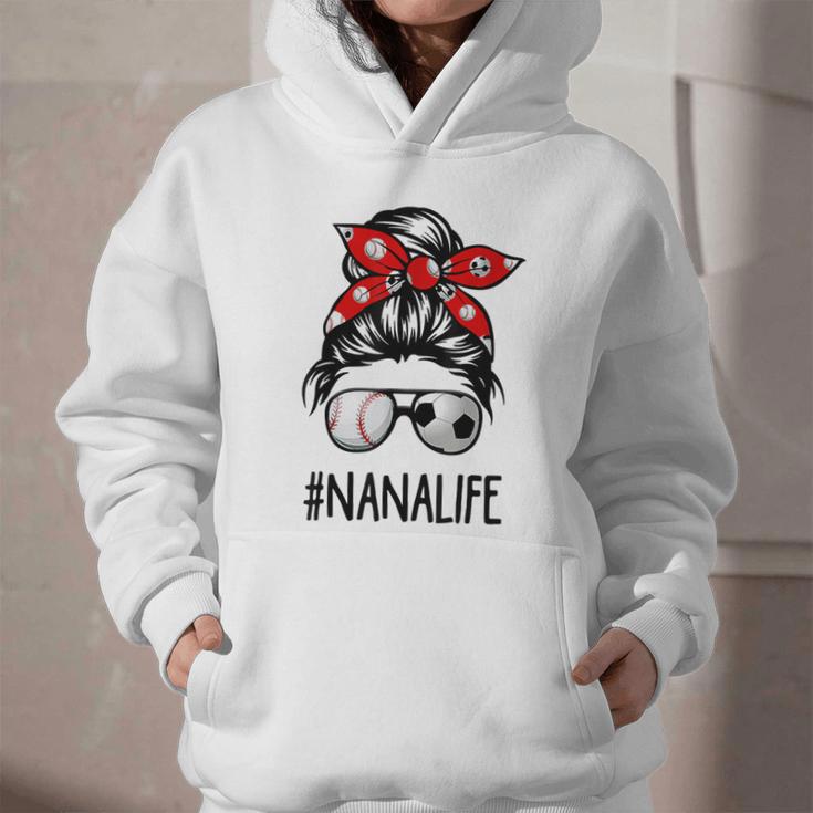 Classy Nana Life Soccer Messy Bun Baseball Mother's Day Graphic Youth Hoodie Classy Nana Life Soccer Messy Bun Baseball Mother's Day Graphic Youth Hoodie