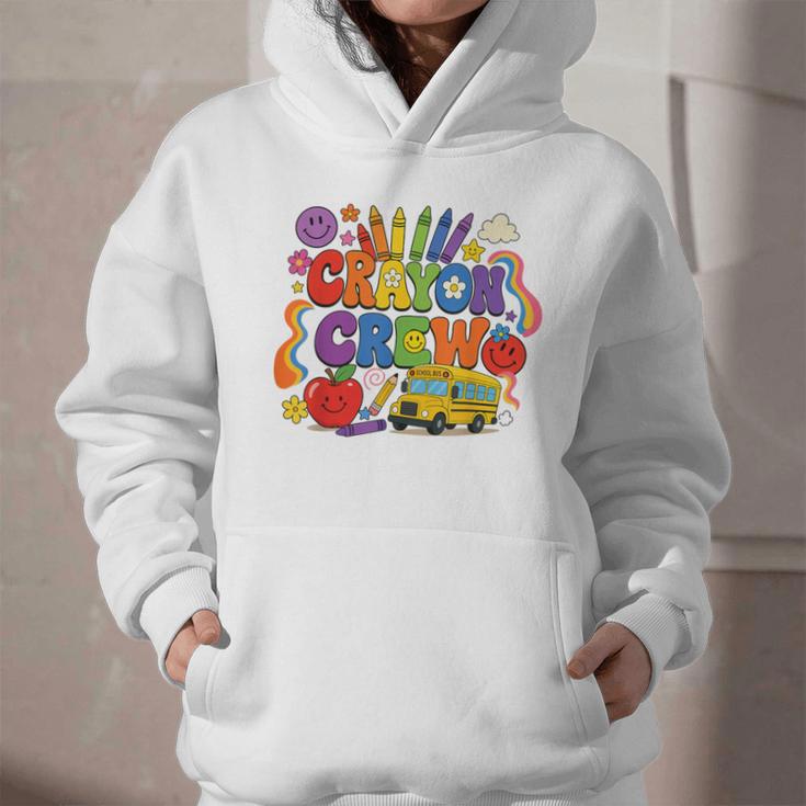 Crayon Crew Cute Back To School Vibes Student Graphic Youth Hoodie