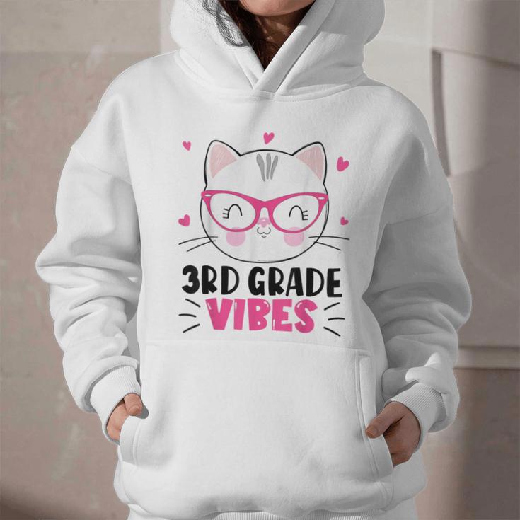 Cute 3rd Grade Vibes Cat Kitten Lover Back To School Girls Graphic Youth Hoodie Cute 3rd Grade Vibes Cat Kitten Lover Back To School Girls Graphic Youth Hoodie