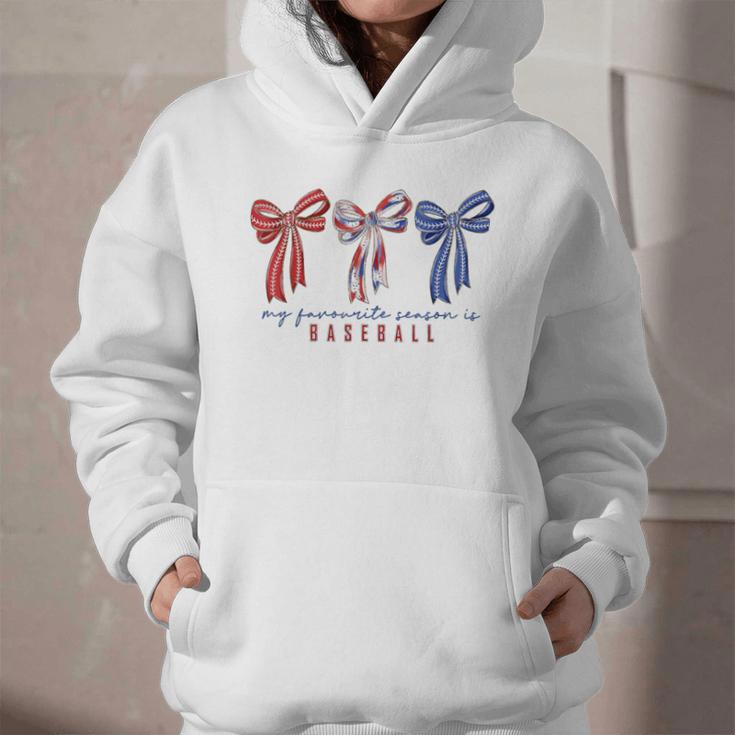 My Favorite Season Is Baseball Coquette Bow Game Day Mom Sis Graphic Youth Hoodie My Favorite Season Is Baseball Coquette Bow Game Day Mom Sis Graphic Youth Hoodie