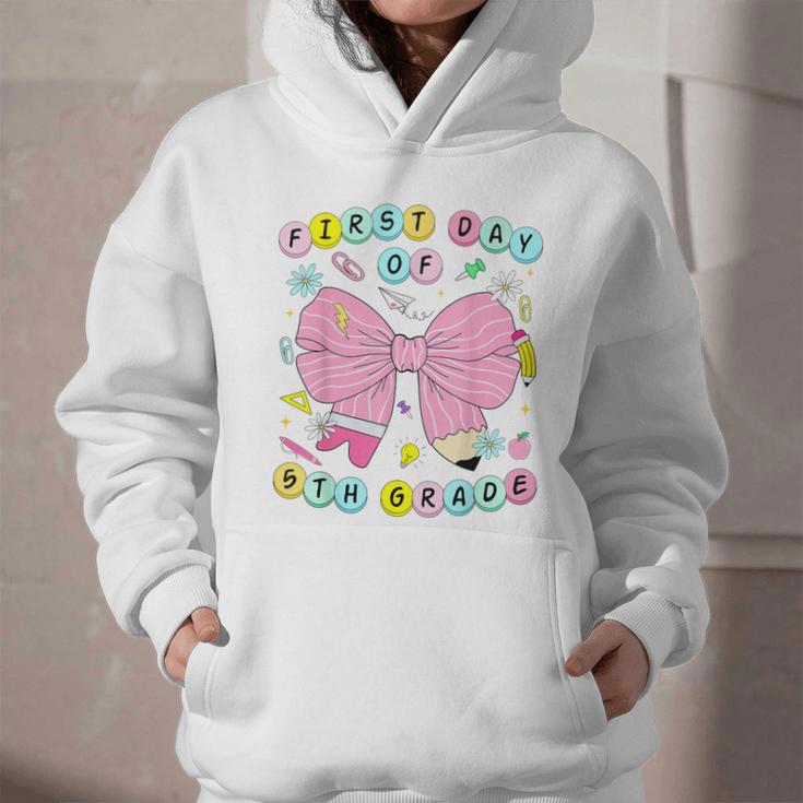 First Day Of 5th Grade Girls Coquette Back To School Kids Graphic Youth Hoodie First Day Of 5th Grade Girls Coquette Back To School Kids Graphic Youth Hoodie