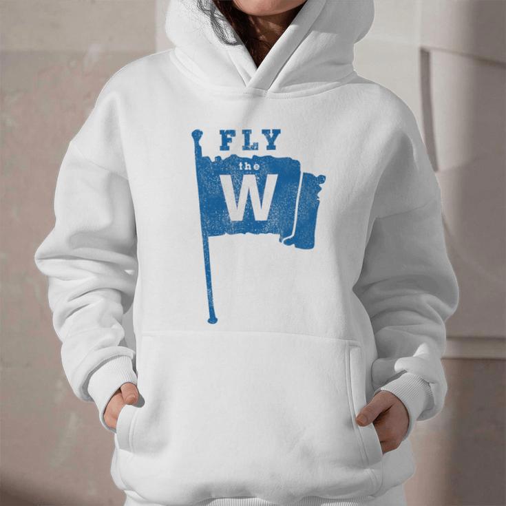 Fly The W Chicago Baseball Winning Flag Distressed Premium Tri-Blend Graphic Youth Hoodie Fly The W Chicago Baseball Winning Flag Distressed Premium Tri-Blend Graphic Youth Hoodie