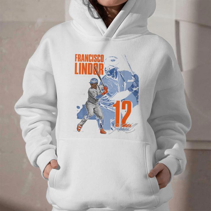 Francisco Lindor New York M Baseball Players MLBFLI304N Graphic Youth Hoodie