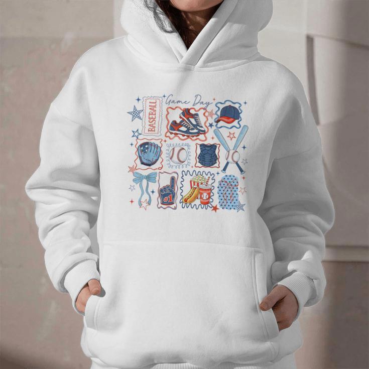 Game Day Baseball Lover Coquette Bow Girl Women Kid Mom Mama Graphic Youth Hoodie
