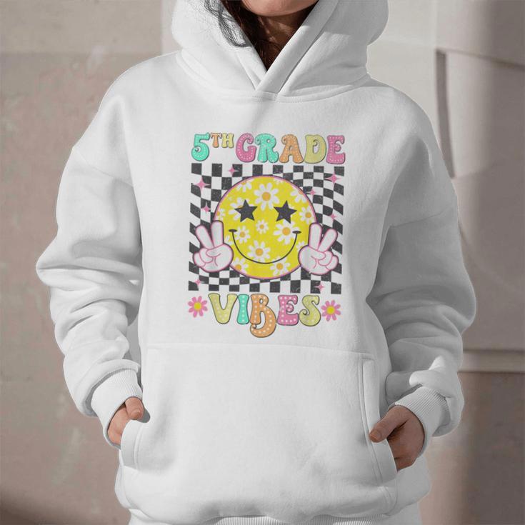 Girls 5th Grade Vibes Smile Face Back To School Fifth Grade Graphic Youth Hoodie Girls 5th Grade Vibes Smile Face Back To School Fifth Grade Graphic Youth Hoodie