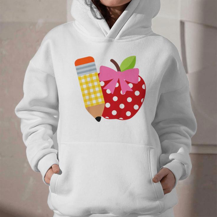Girls Back To School Apple Toddler First Day Of Preschool Graphic Youth Hoodie