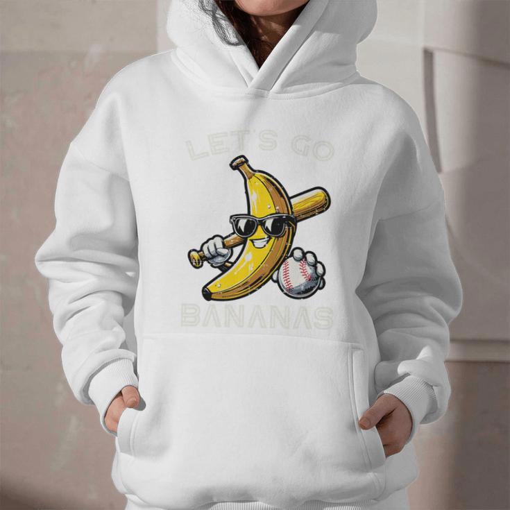 Lets Go Bananas Baseball Retro Sports Boys Kids Men Youth Premium Tri-Blend Graphic Youth Hoodie