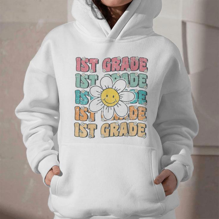Groovy 1st Grade Back To School First Day Of First Grade Graphic Youth Hoodie Groovy 1st Grade Back To School First Day Of First Grade Graphic Youth Hoodie