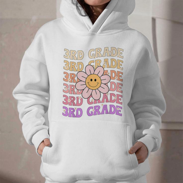 Groovy 3rd Grade Back To School Retro Groovy Third Grade Graphic Youth Hoodie