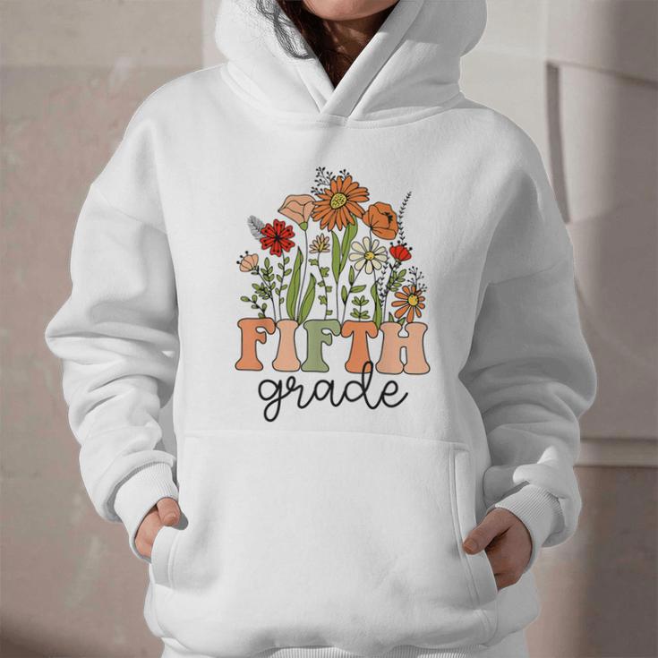 Groovy Fifth Grade Wildflowers Back To School 5th Grade Graphic Youth Hoodie Groovy Fifth Grade Wildflowers Back To School 5th Grade Graphic Youth Hoodie