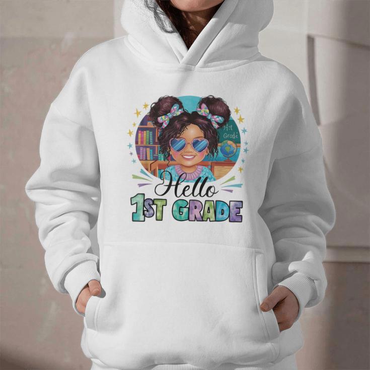 Hello 1st Grade Girl Back To School Kids Boys Girls Graphic Youth Hoodie Hello 1st Grade Girl Back To School Kids Boys Girls Graphic Youth Hoodie