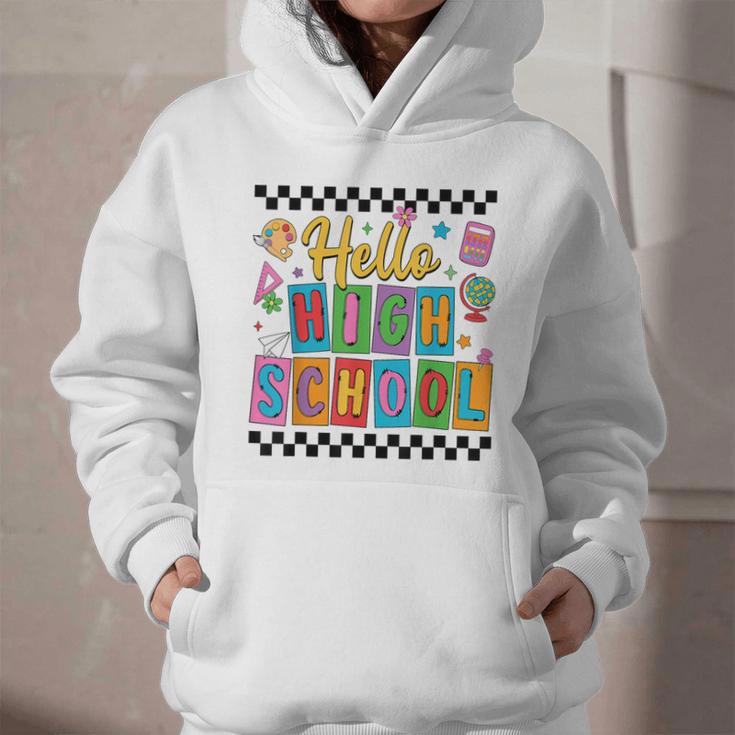 Hello Highshool First Day Of School Back To School Boy Girls Graphic Youth Hoodie Hello Highshool First Day Of School Back To School Boy Girls Graphic Youth Hoodie