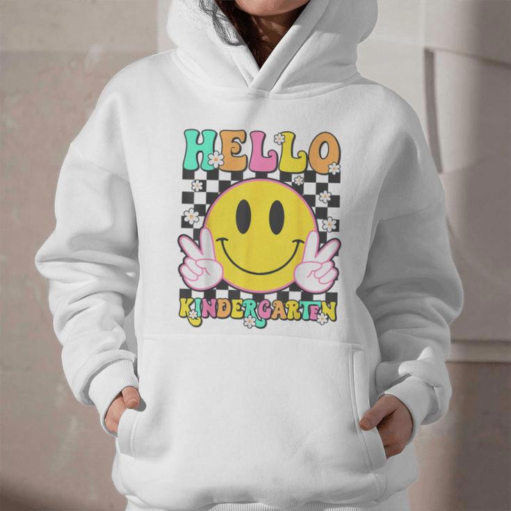 Hello Kindergarten Smile Face Back To School Girl Kid Graphic Youth Hoodie