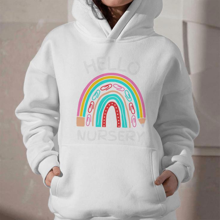 Hello Nursery Pencil Rainbow Back To School Boys Girls Premium Tri-Blend Graphic Youth Hoodie Hello Nursery Pencil Rainbow Back To School Boys Girls Premium Tri-Blend Graphic Youth Hoodie
