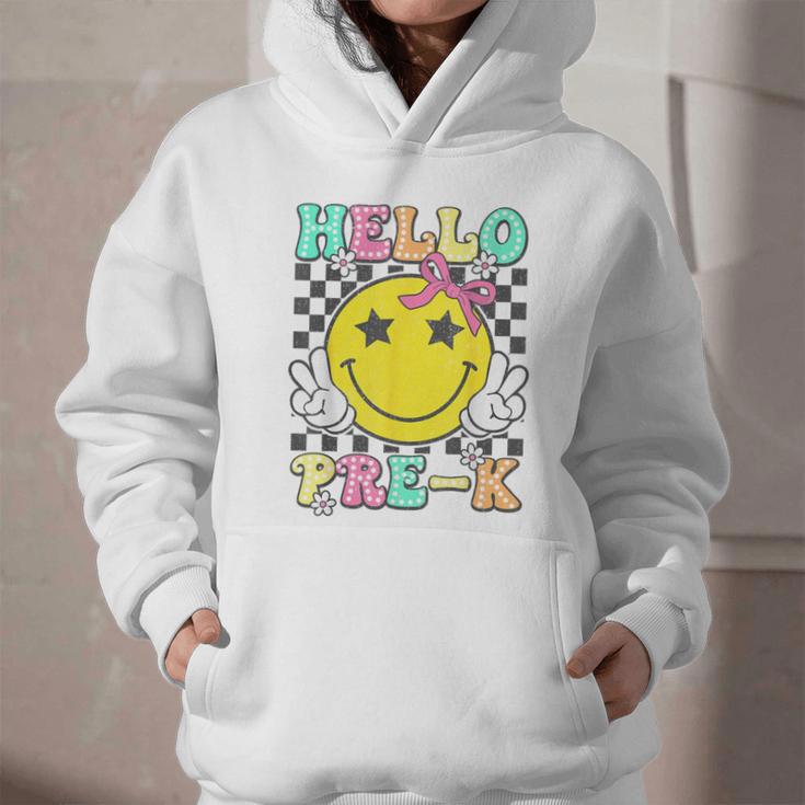 Hello Pre-K Coquette Bow Back To School Preschool Girl Graphic Youth Hoodie