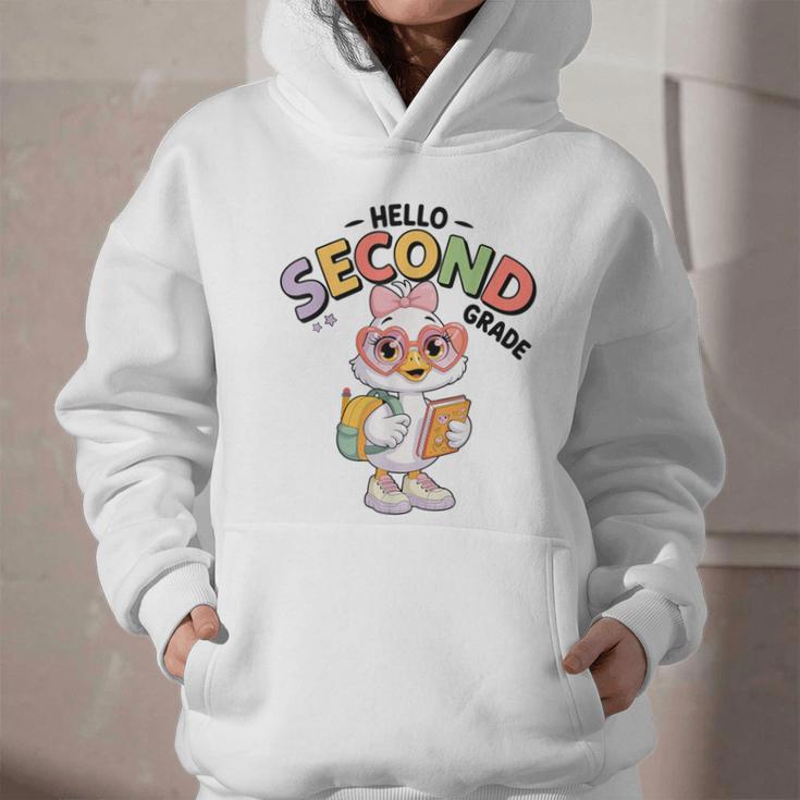 Hello Second Grade Cute Goose Back To School 2nd Grade Girls Graphic Youth Hoodie Hello Second Grade Cute Goose Back To School 2nd Grade Girls Graphic Youth Hoodie
