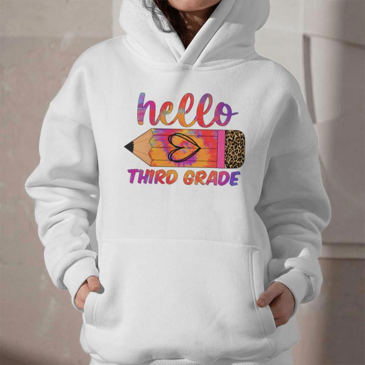 Hello Third Grade Back To School Pencil Tie Dye 3rd Grade Performance Graphic Youth Hoodie Hello Third Grade Back To School Pencil Tie Dye 3rd Grade Performance Graphic Youth Hoodie